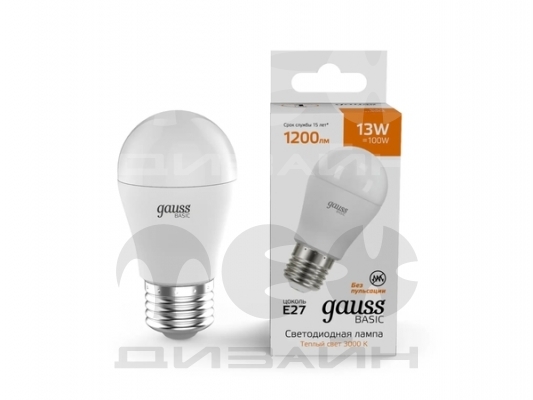 ������������ ����� Gauss Basic����13W�1200lm 3000K E27 10502132