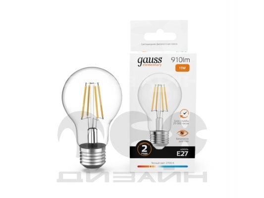������������ ����� Gauss Filament Elementary �60 11W 910lm 2700K E27 22211