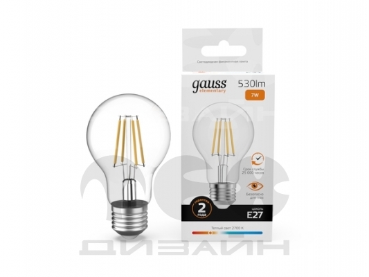 ������������ ����� Gauss Filament Elementary �60 7W 530lm 2700K E27 22217