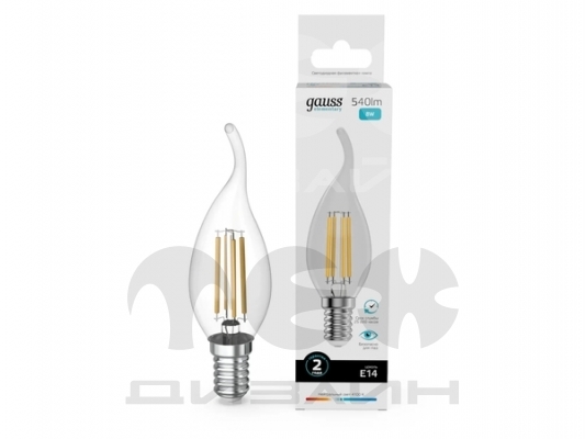 ������������ ����� Gauss Filament Elementary ����� �� ����� 8W 540lm 4100� �14 LED 42128