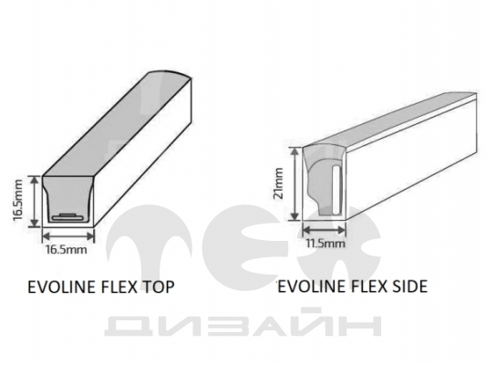   EVOLINE FLEX TOP 10W 4000K 10000 with connector Direct silicone