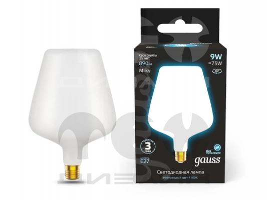   Gauss Filament V160 9W 890lm 4100K E27 milky LED