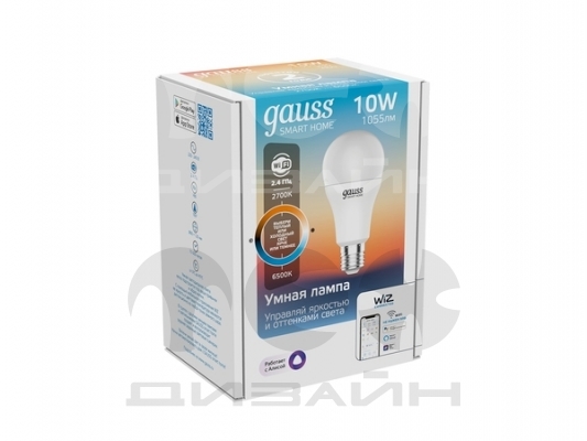   Gauss Smart Home A60 10W 1055lm 2700-6500K E27 ...+