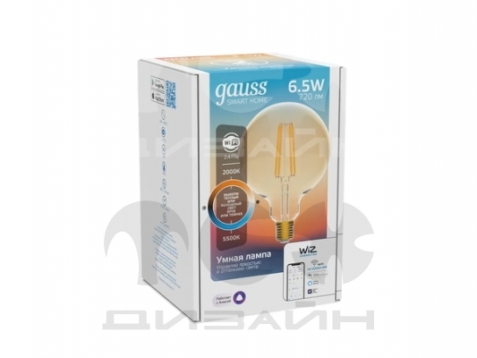   Gauss Smart Home Filament G95 6,5W 720lm 2000-5500K E27 ...+