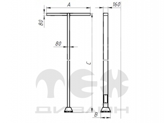   POKER LED 2x55W DW 740 RAL9005 T-SHAPE 6M (  )