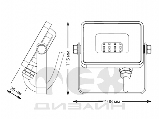 ��������� Gauss Qplus 10W 1000lm 6500K 200-240V IP65 ������