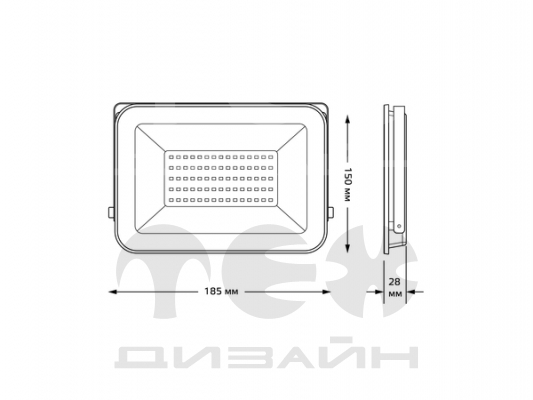  Gauss Qplus 50W 6000lm 6500K 175-265V IP65 