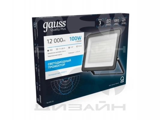  Gauss Qplus 100W 12000lm 6500K 175-265V IP65 