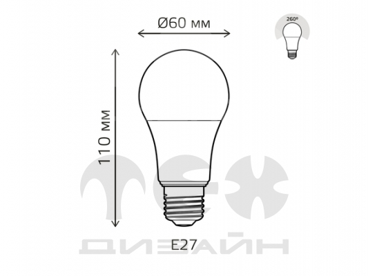 ����� Gauss Basic A60 AC/DC 12-36V 12W 960lm 4100K E27 LED