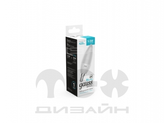 ������������ ����� Gauss Basic ����� 5.5W 410lm 4000K E14 LED
