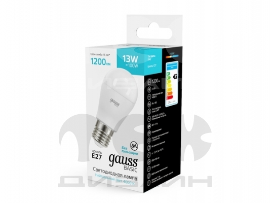 ������������ ����� Gauss Basic����13W�1200lm 4000K E27