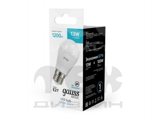 ������������ ����� Gauss Basic����13W�1200lm 4000K E27