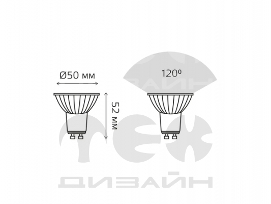 ������������ ����� Gauss Basic MR16 6W 530lm 4000K GU10
