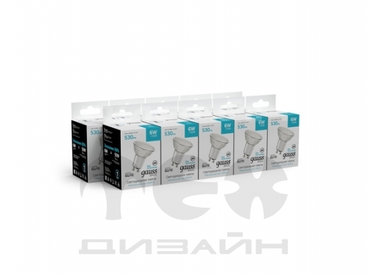 ������������ ����� Gauss Basic MR16 6W 530lm 4000K GU10