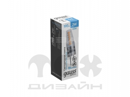 ������������ ����� Gauss Basic G4 12V 2W 190lm 4100K �������