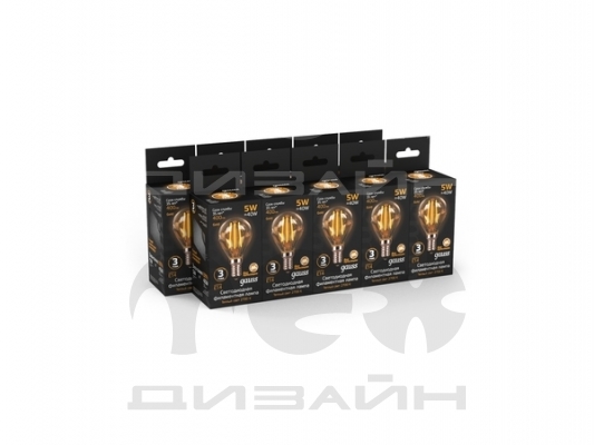 ������������ ����� Gauss Filament ��� 5W 400lm 2700� �14 golden LED