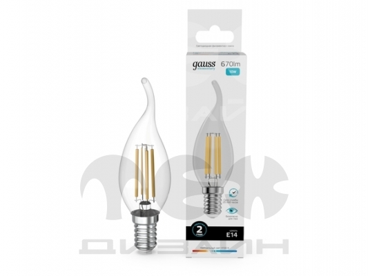 ������������ ����� Gauss Filament Elementary ����� �� ����� 10W 670lm 4100� �14 LED