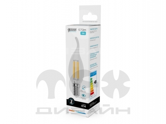 ������������ ����� Gauss Filament Elementary ����� �� ����� 10W 670lm 4100� �14 LED