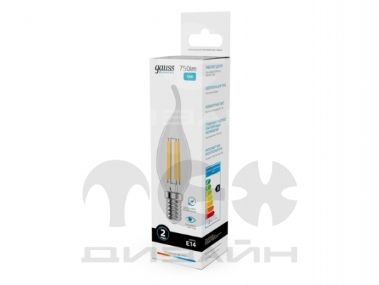 ������������ ����� Gauss Filament Elementary ����� �� ����� 12W 750lm 4100� �14 LED