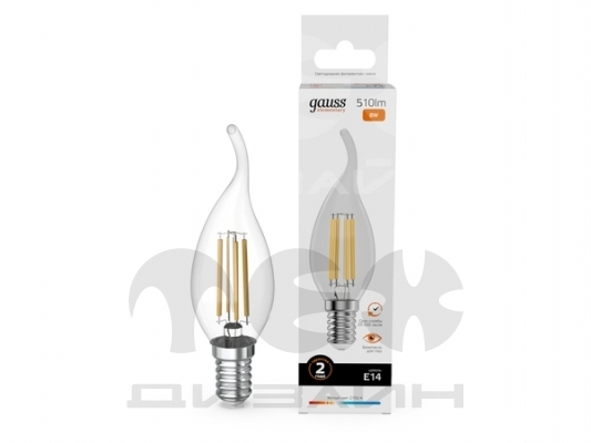 ������������ ����� Gauss Filament Elementary ����� �� ����� 8W 510lm 2700� �14 LED