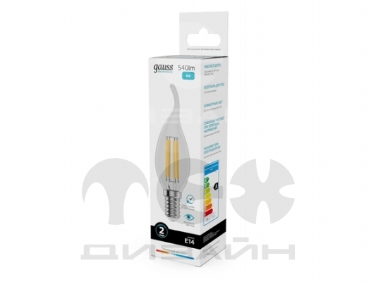 ������������ ����� Gauss Filament Elementary ����� �� ����� 8W 540lm 4100� �14 LED