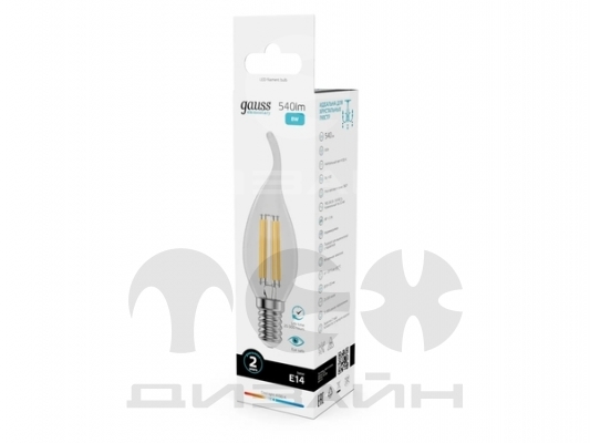 ������������ ����� Gauss Filament Elementary ����� �� ����� 8W 540lm 4100� �14 LED