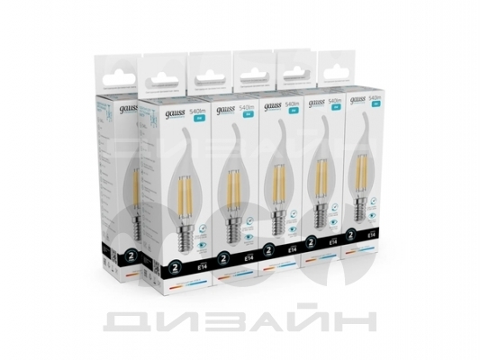 ������������ ����� Gauss Filament Elementary ����� �� ����� 8W 540lm 4100� �14 LED