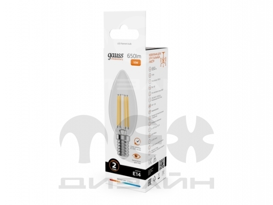 ������������ ����� Gauss Filament Elementary ����� 10W 650lm 2700K E14 LED