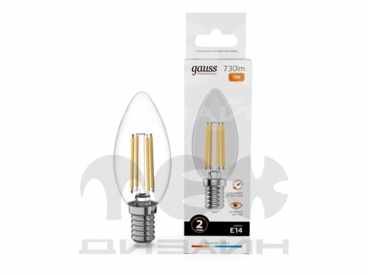 ������������ ����� Gauss Filament Elementary ����� 12W 730lm 2700K E14 LED