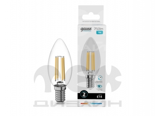 ������������ ����� Gauss Filament Elementary ����� 12W 750lm 4100K E14 LED