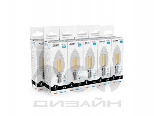 ������������ ����� Gauss Filament Elementary ����� 12W 750lm 4100K E14 LED