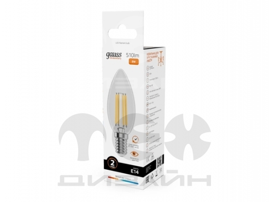 ������������ ����� Gauss Filament Elementary ����� 8W 510lm 2700K E14 LED