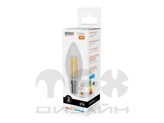 ������������ ����� Gauss Filament Elementary ����� 8W 510lm 2700K E14 LED