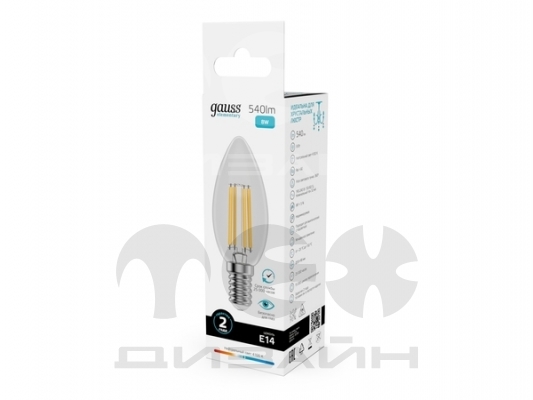������������ ����� Gauss Filament Elementary ����� 8W 540lm 4100K E14 LED