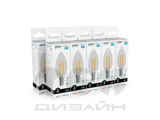 ������������ ����� Gauss Filament Elementary ����� 8W 540lm 4100K E14 LED
