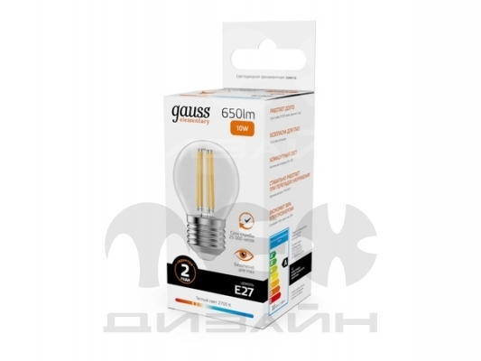 ������������ ����� Gauss Filament Elementary ��� 10W 650lm 2700K E27