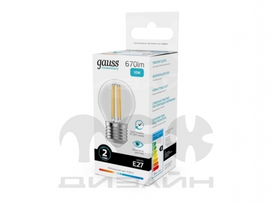 ������������ ����� Gauss Filament Elementary ��� 10W 670lm 4100K E27