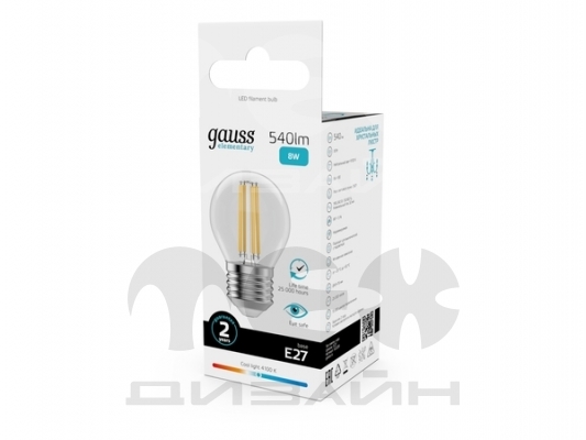������������ ����� Gauss Filament Elementary ��� 8W 540lm 4100K E27