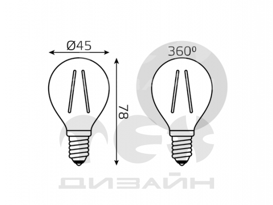 ������������ ����� Gauss Filament Elementary ��� 12W 730lm 2700K E14