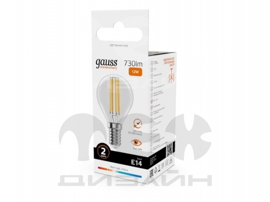 ������������ ����� Gauss Filament Elementary ��� 12W 730lm 2700K E14