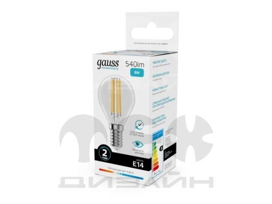 ������������ ����� Gauss Filament Elementary ��� 8W 540lm 4100K E14