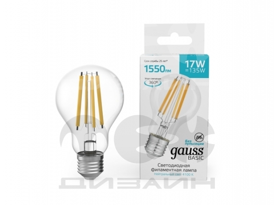 ������������ ����� Gauss Basic Filament �60 17W 1550lm 4100K E27
