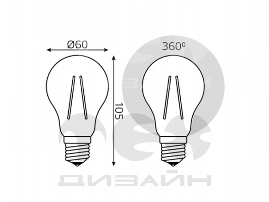 ������������ ����� Gauss Basic Filament �60 17W 1550lm 4100K E27