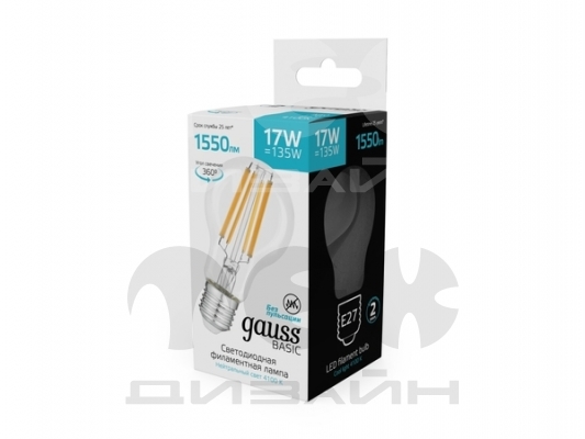 ������������ ����� Gauss Basic Filament �60 17W 1550lm 4100K E27