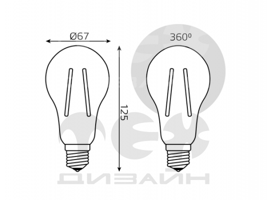������������ ����� Gauss Basic Filament �70 27W 2900lm 4100K E27