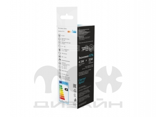 ������������ ����� Gauss Basic Filament ����� 4,5W 400lm 4100� E14 milky LED