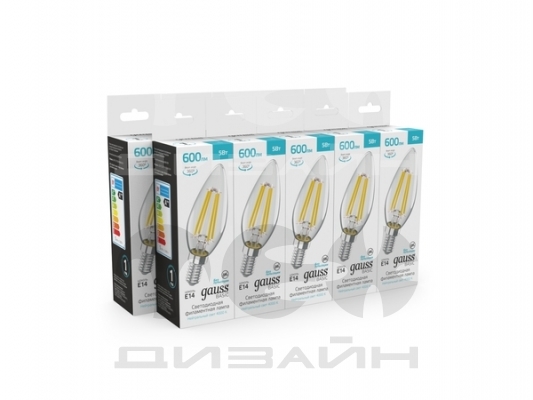 ������������ ����� Gauss Basic Filament ����� 5W 600lm 4000K E14 LED