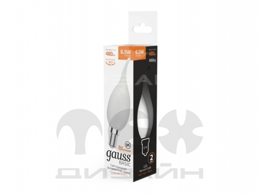 ������������ ����� Gauss Basic Filament ����� �� ����� 6,5W 480lm 2700� E14 milky LED