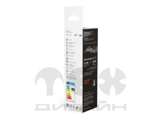 ������������ ����� Gauss Basic Filament ����� �� ����� 6,5W 480lm 2700� E14 milky LED