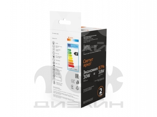 ������������ ����� Gauss Basic Filament ��� 3,8W 350lm 2400K �14 golden LED